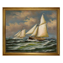 Load image into Gallery viewer, Puritan and Genesta Vintage Painting Print on Canvas
