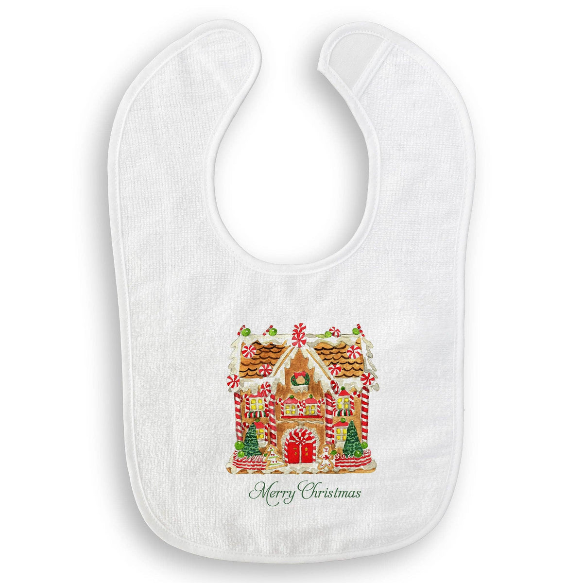 Gingerbread House with Merry Christmas Kitchen Towel