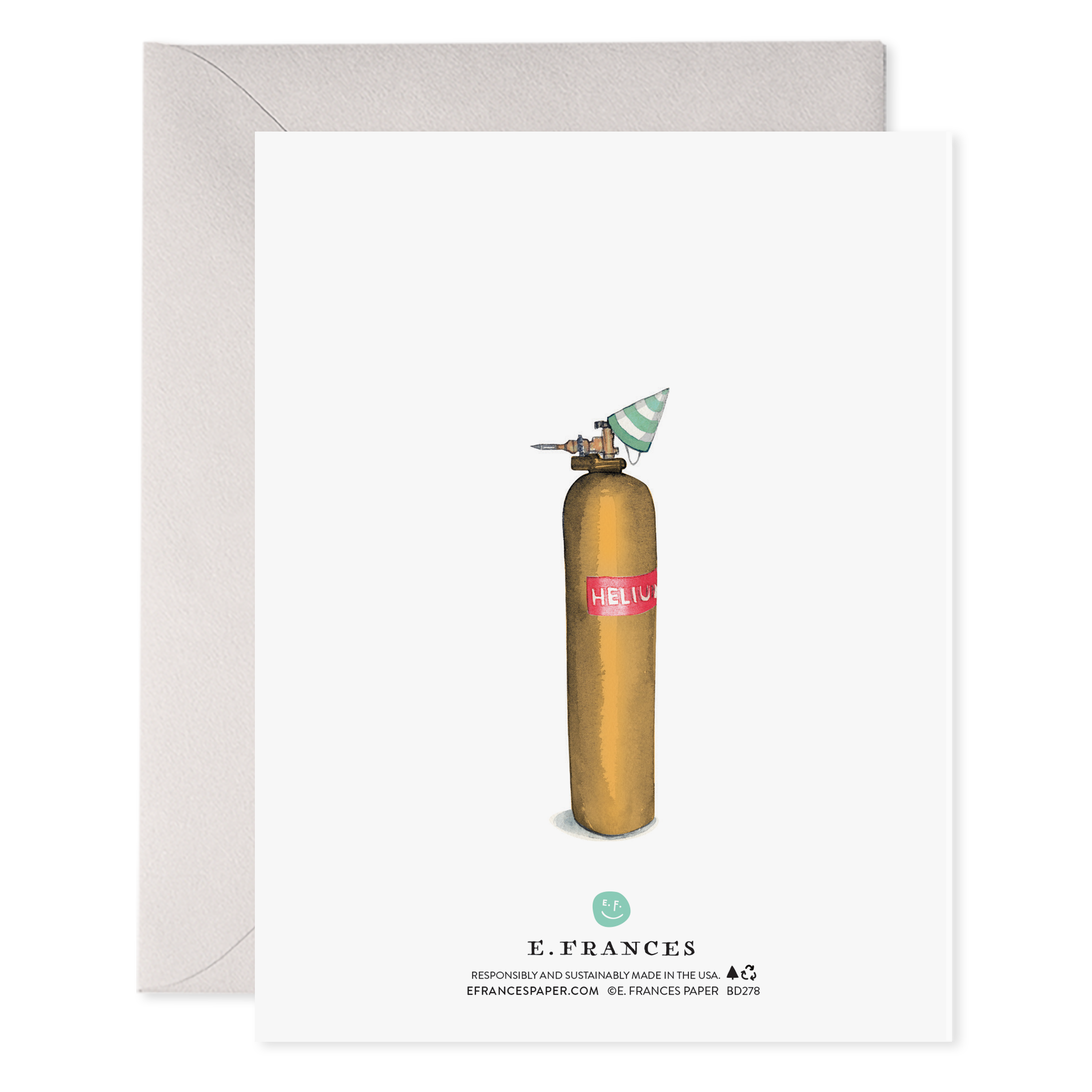 Helium 80 Birthday Greeting Card
