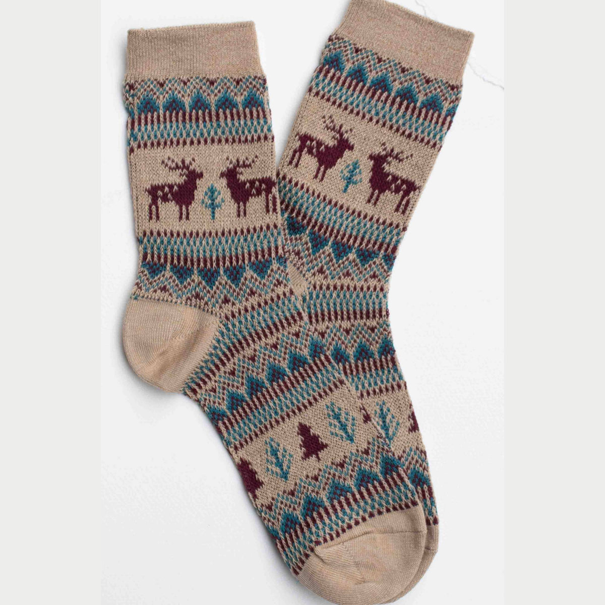 Holiday Deer Casual Socks