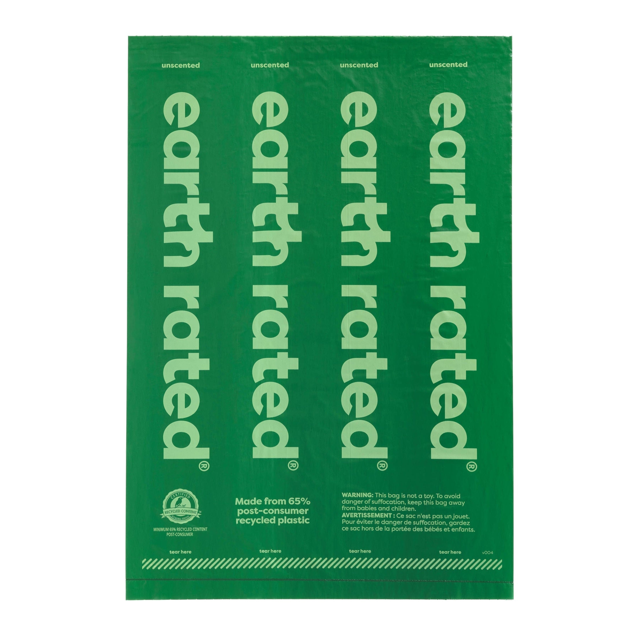 Earth Rated Unscented Poop Bags 120ct on 8 Refill Rolls 12cs
