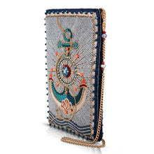 Load image into Gallery viewer, Keep It Steady Anchor Nautical Beaded Crossbody Phone Bag
