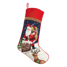 Load image into Gallery viewer, Santa Chimney Needlepoint Stocking
