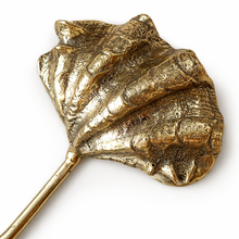 Load image into Gallery viewer, Brass Shell Wall Hook – Antique Coastal Bathroom Towel &amp; Robe Hanger
