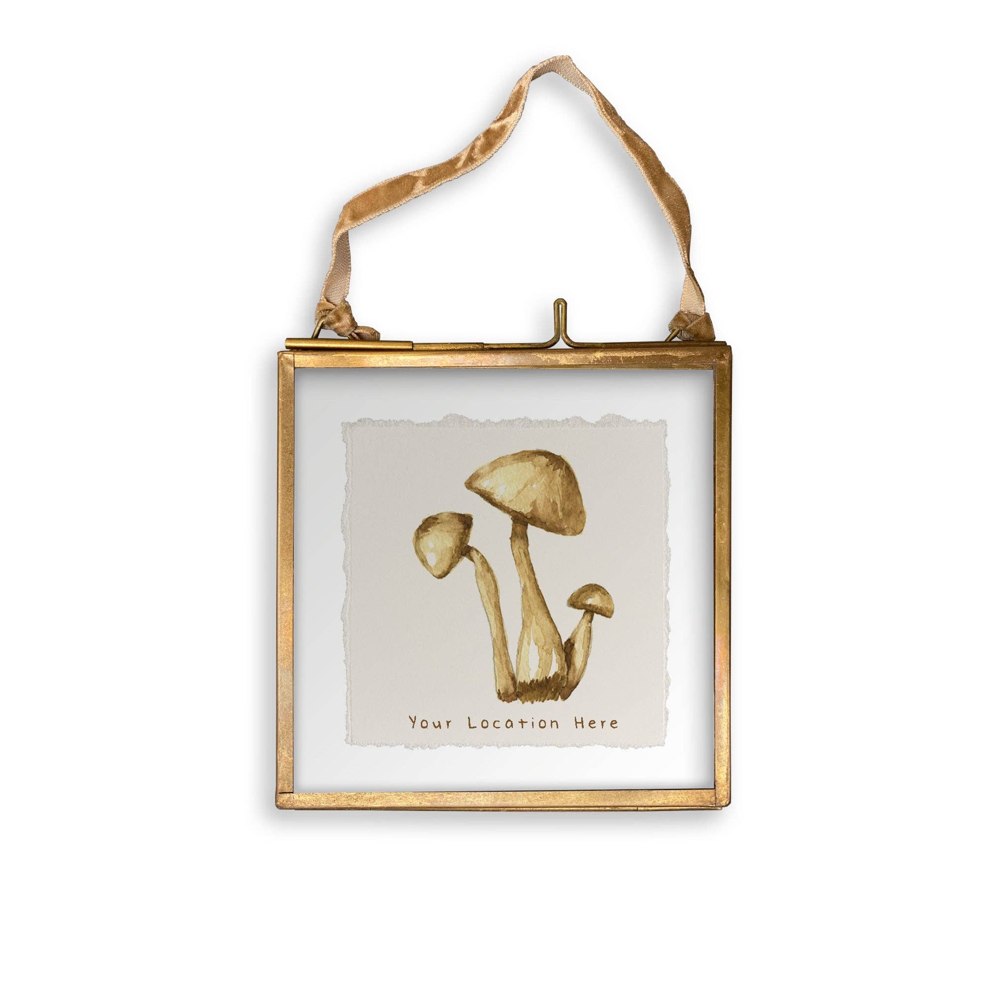Three Mushrooms with Location