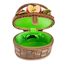 Load image into Gallery viewer, Apple Orchard Beaded Fruit Basket Top Handle Bag
