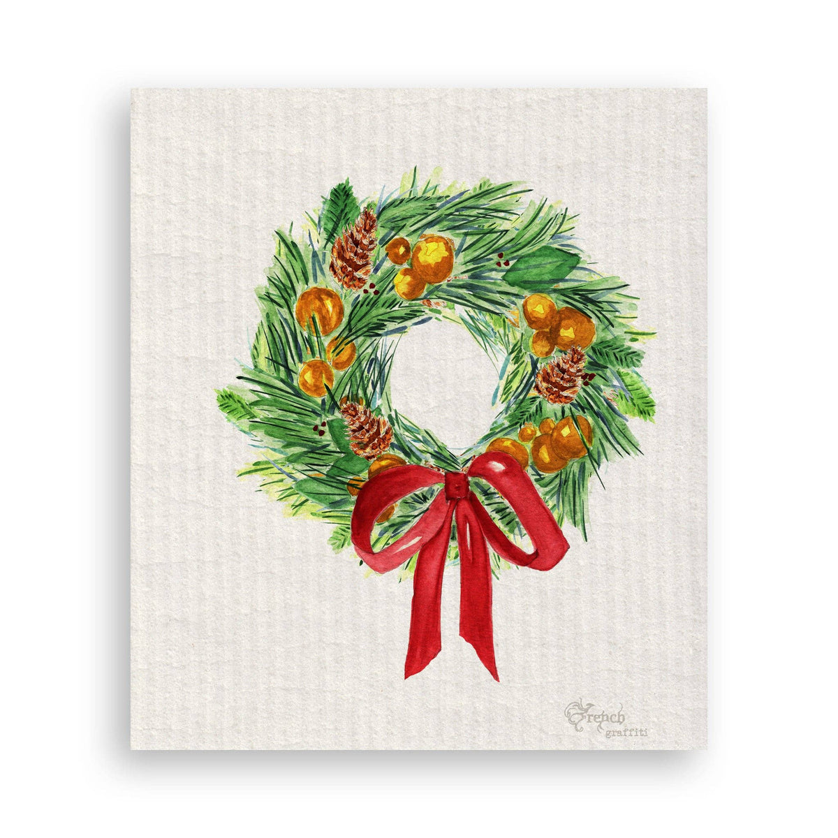 Christmas Wreath Guest towel