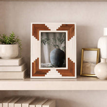 Load image into Gallery viewer, Wood Cascading Design Picture Frame - White, 4x6 in.
