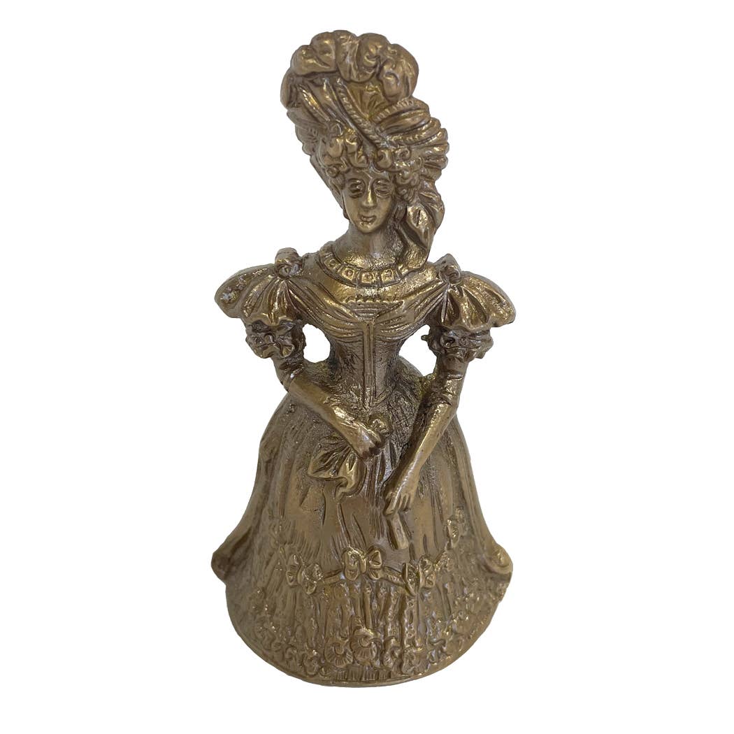 Antiqued Brass Colonial Lady Table Bell | Home Accents