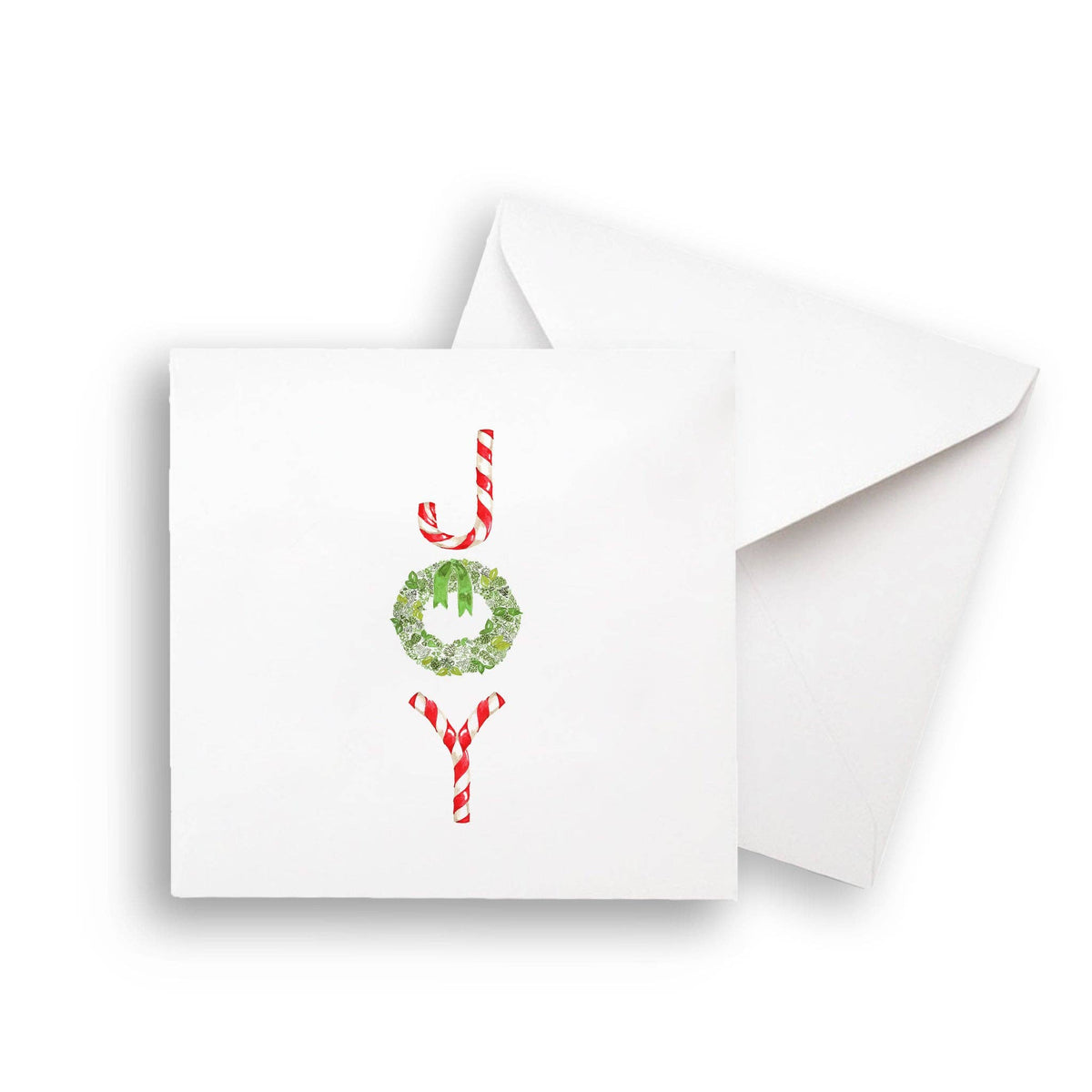 Joy with Candy Canes and Wreath Kitchen Towel