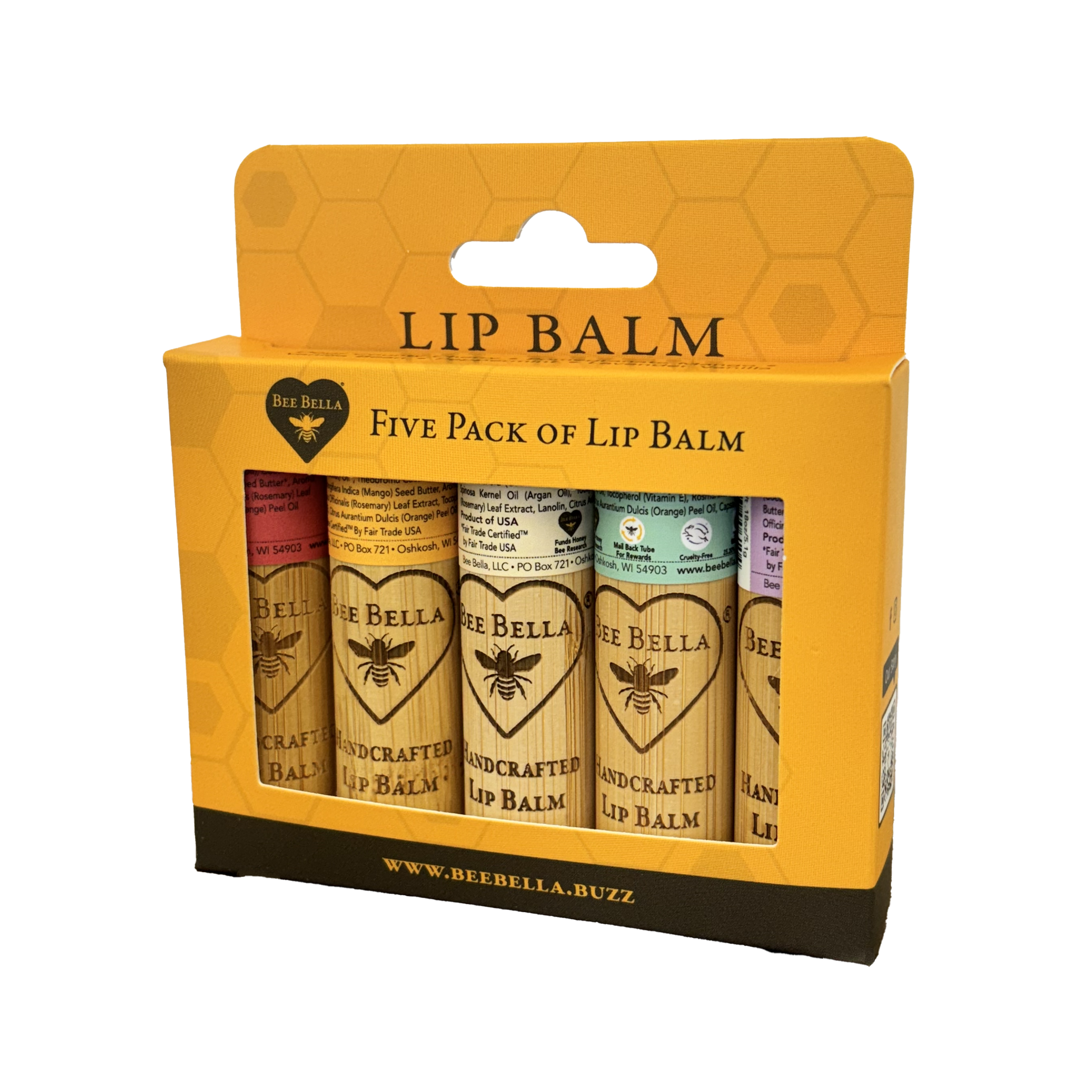 Five Pack of Lip Balm (Yellow)