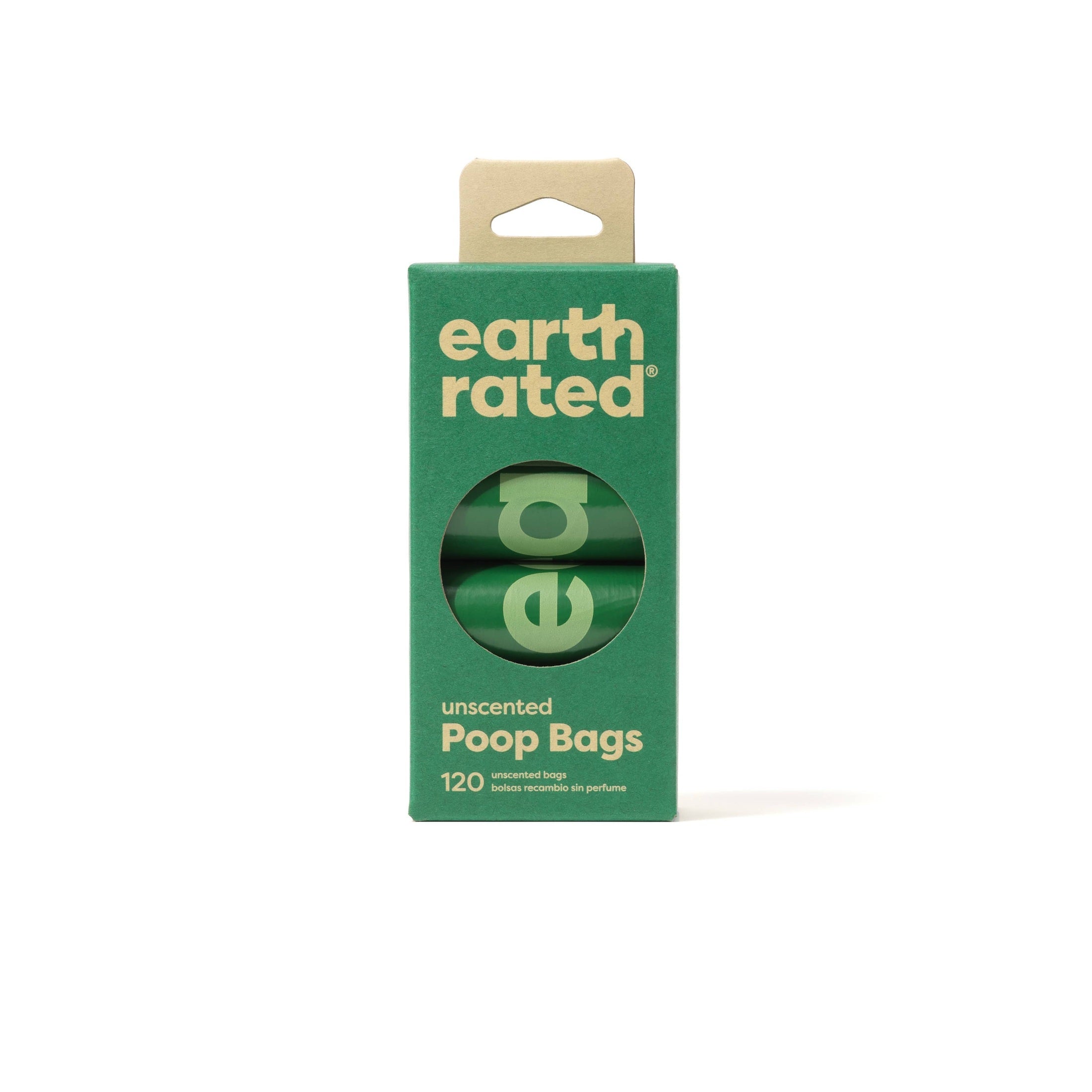 Earth Rated Unscented Poop Bags 120ct on 8 Refill Rolls 12cs