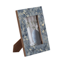 Load image into Gallery viewer, Photo Frame - Blue/Ivory Resin Woven, 4x6 in.
