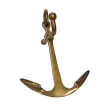 Load image into Gallery viewer, Antiqued Brass Anchor Paperweight Coastal Tabletop Décor, 5”
