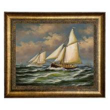 Load image into Gallery viewer, Puritan and Genesta Vintage Painting Print on Canvas
