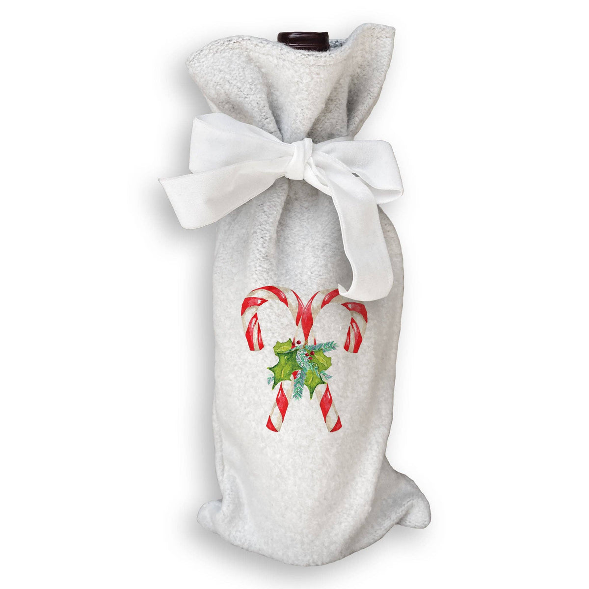 Candy Canes with Greens Kitchen Towel