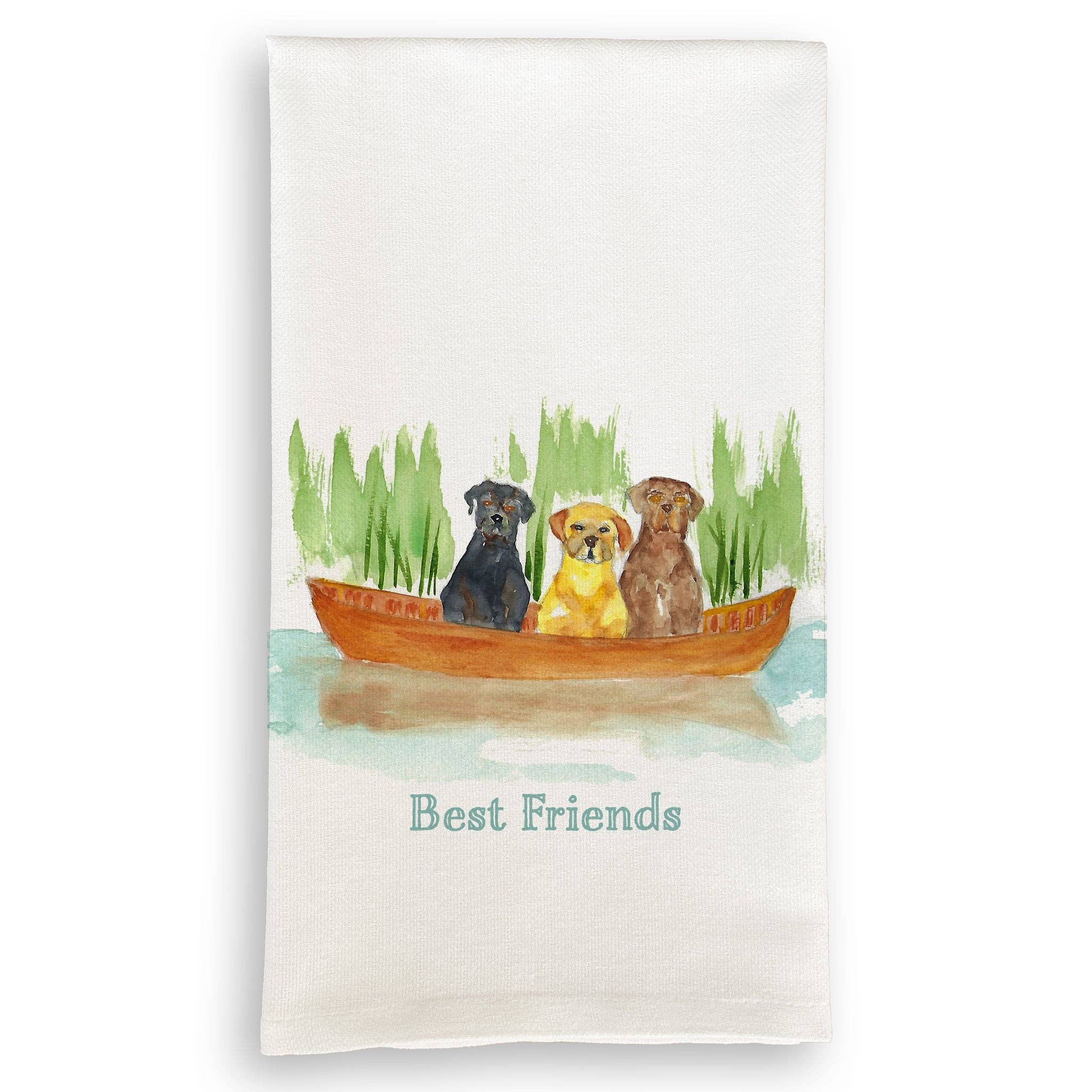 Labs In a Boat Hand Towel
