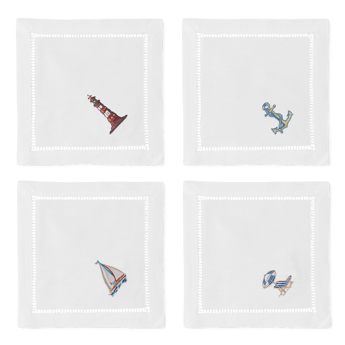 Hand Embroidered Cocktail Napkins