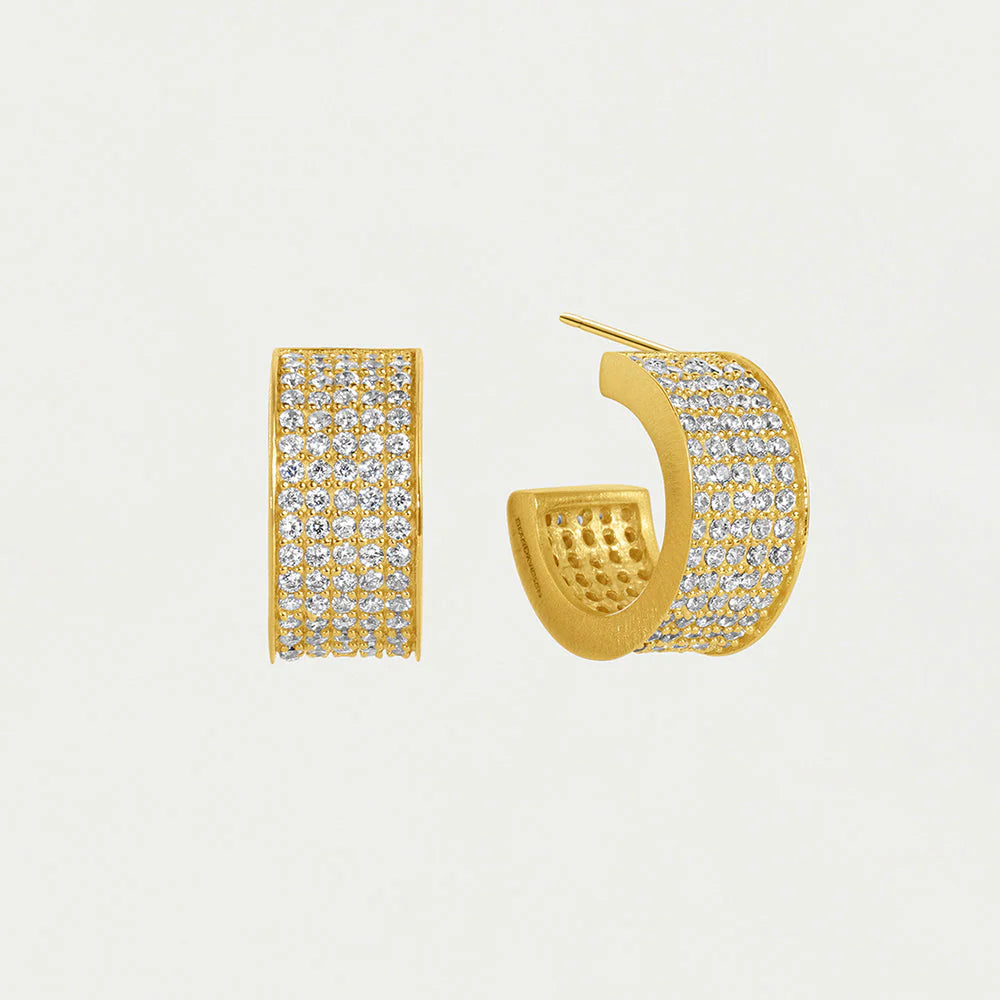 Dean Davidson - Petit Pave Thick Huggie Hoops