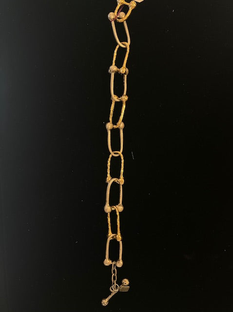 TAT2 - Horse Bit Link Chain Bracelet Silver and Gold