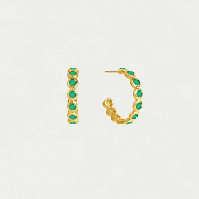 Dean Davidson - Signature Eternity Small Hoops Green Onyx