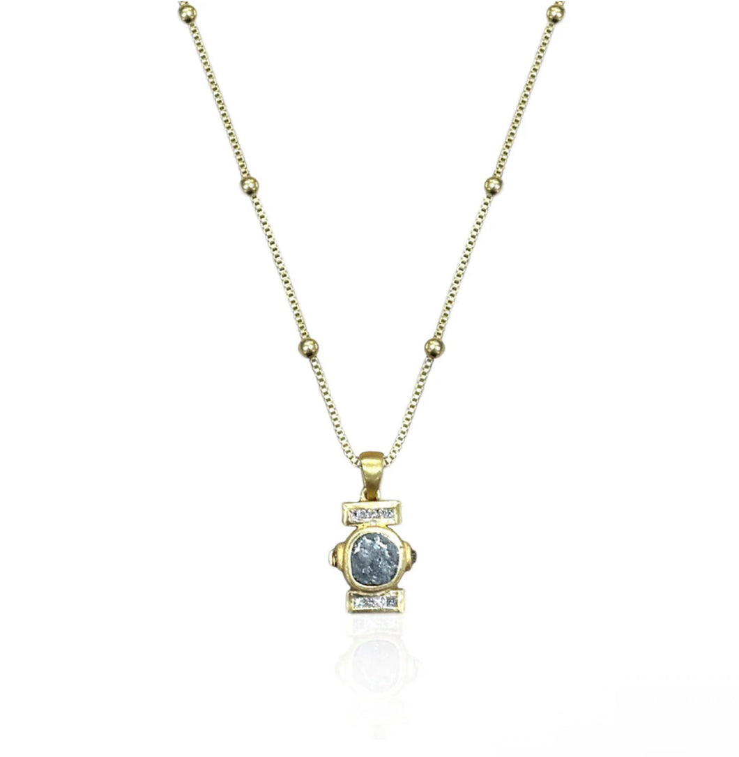 TAT 2 Design Mini Gold Leon Coin Necklace