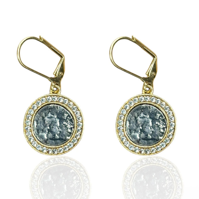 TAT 2 Design - Gold Hestia Coin Earrings