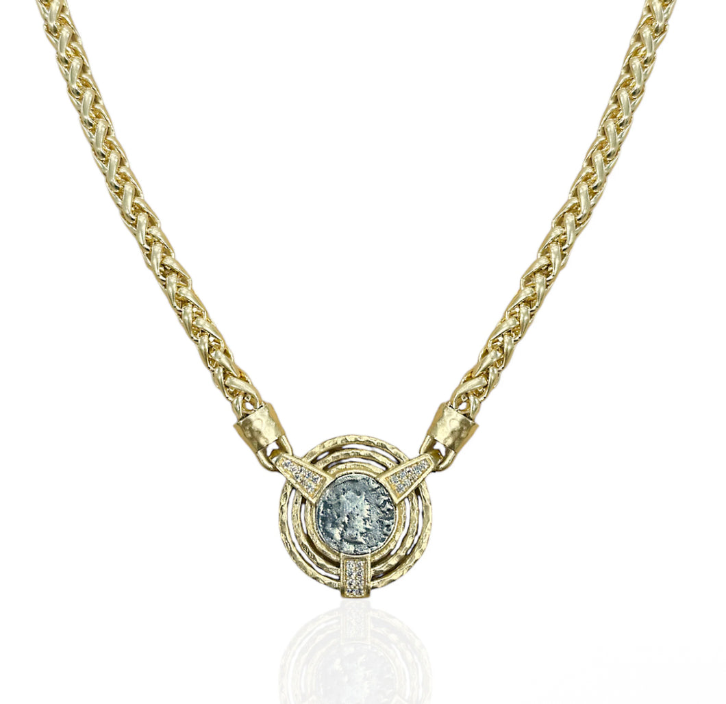 TAT 2 Design Gold Morro Coin Necklace