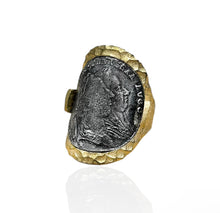 Load image into Gallery viewer, TAT 2 Design Gold Maria Teresa Curved Coin Ring
