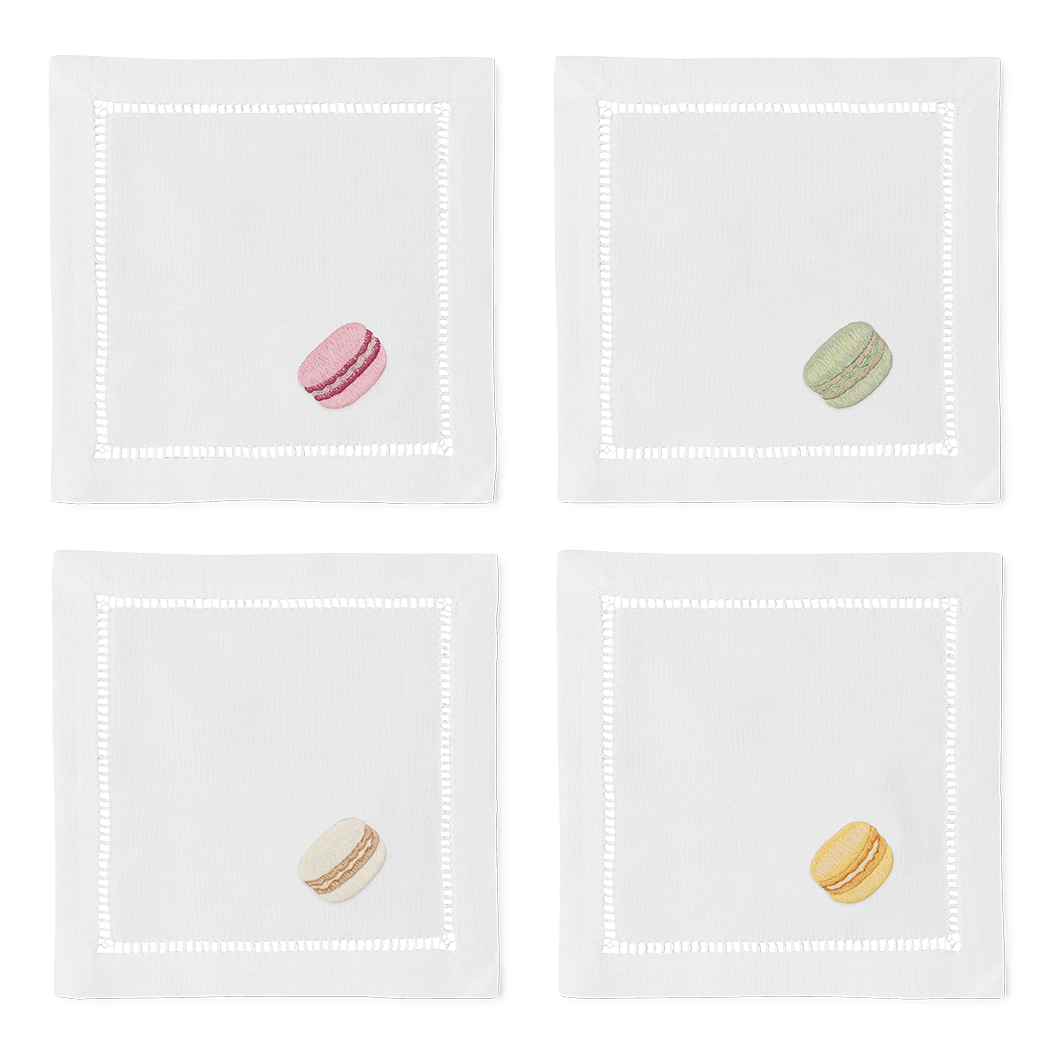 Hand Embroidered Cocktail Napkins