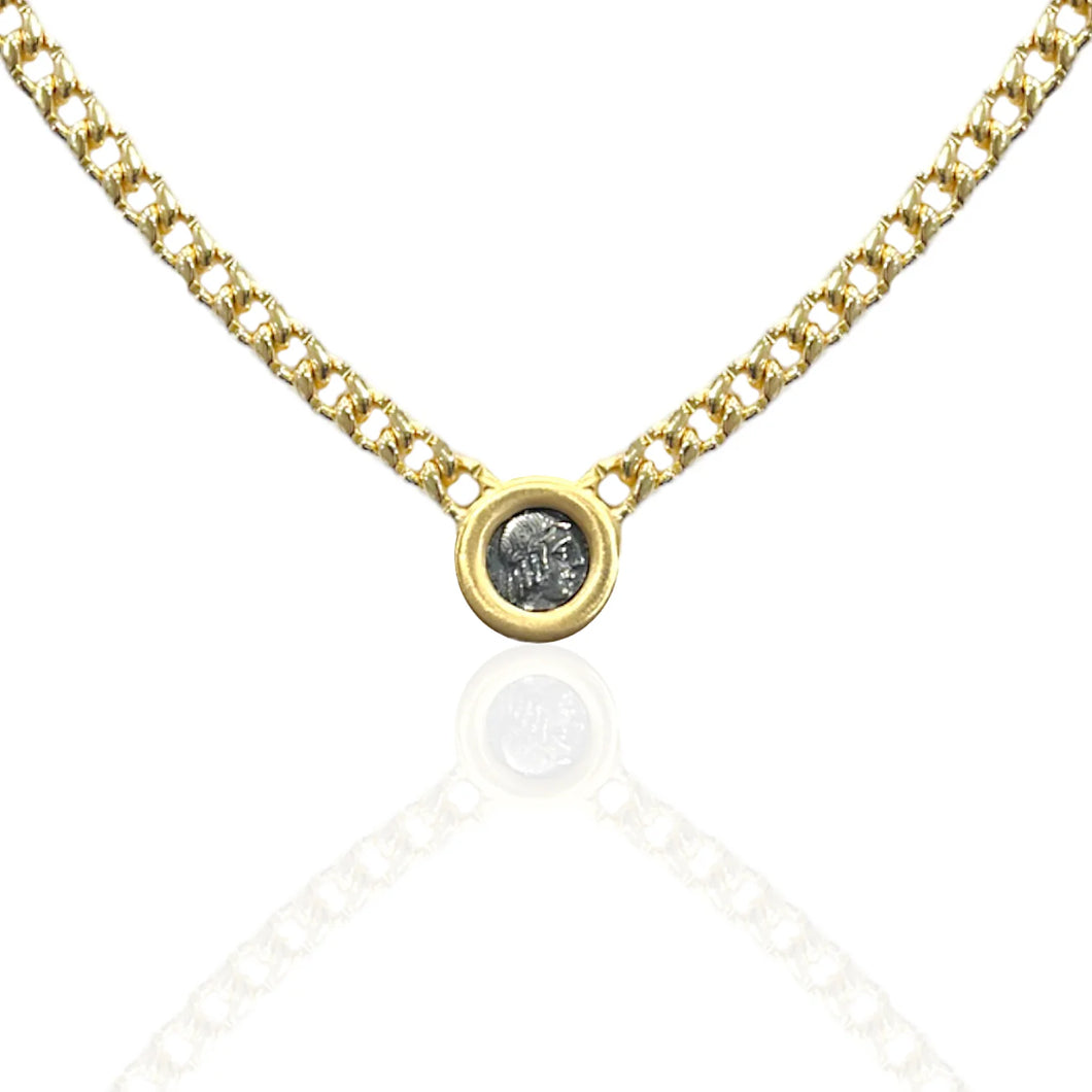 TAT2 - Gold Olena Coin Necklace