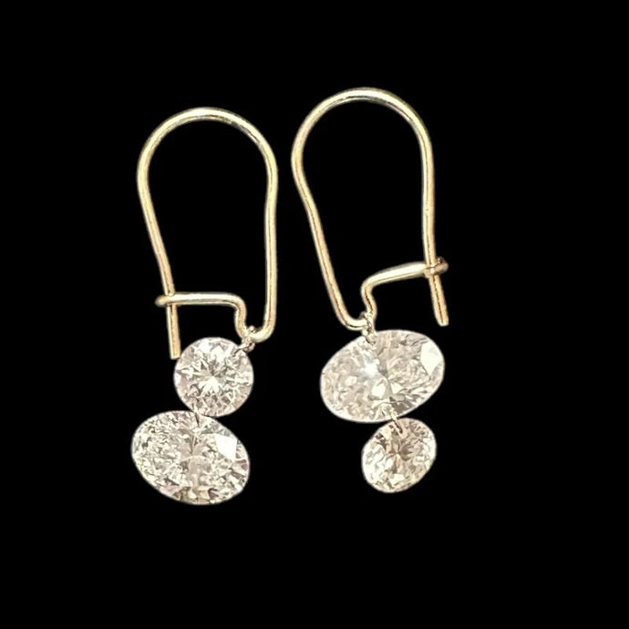 The Invisibles - Oval & Round Floating Earrings