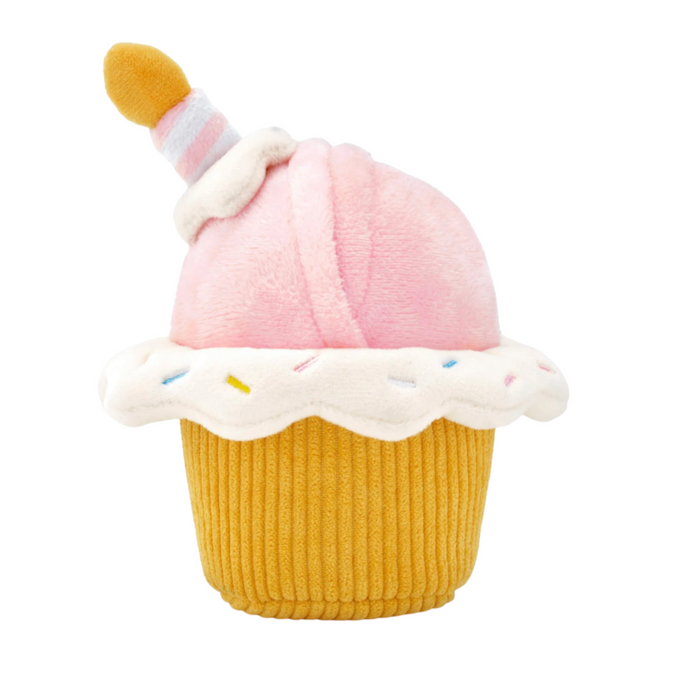 Birthday Cupcake Bouncing Dog Toy