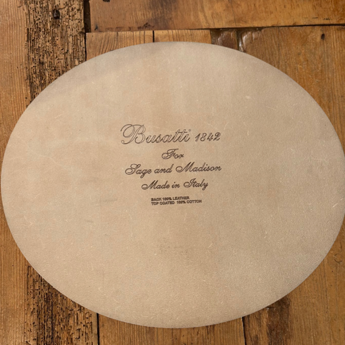 Busatti Oval Placemat - Brown Stripe