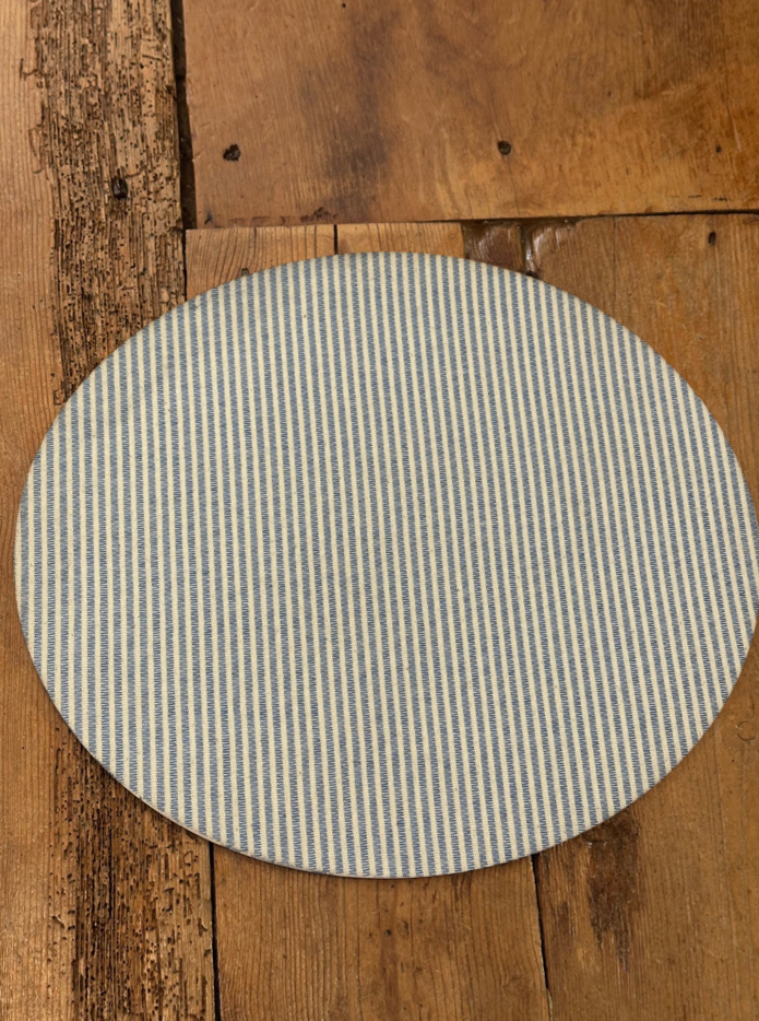 Busatti Oval Placemat - Blue Stripe