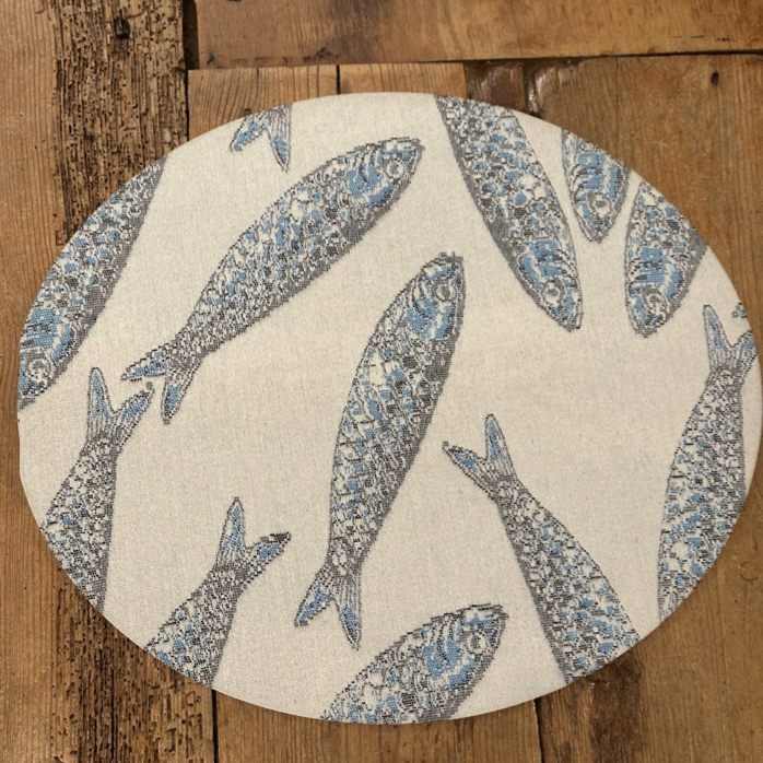 Busatti Oval Placemat - Sardine