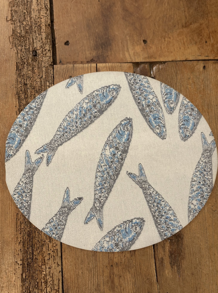Busatti Oval Placemat - Sardine