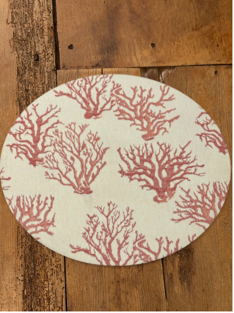 Busatti Oval Placemat - Coral