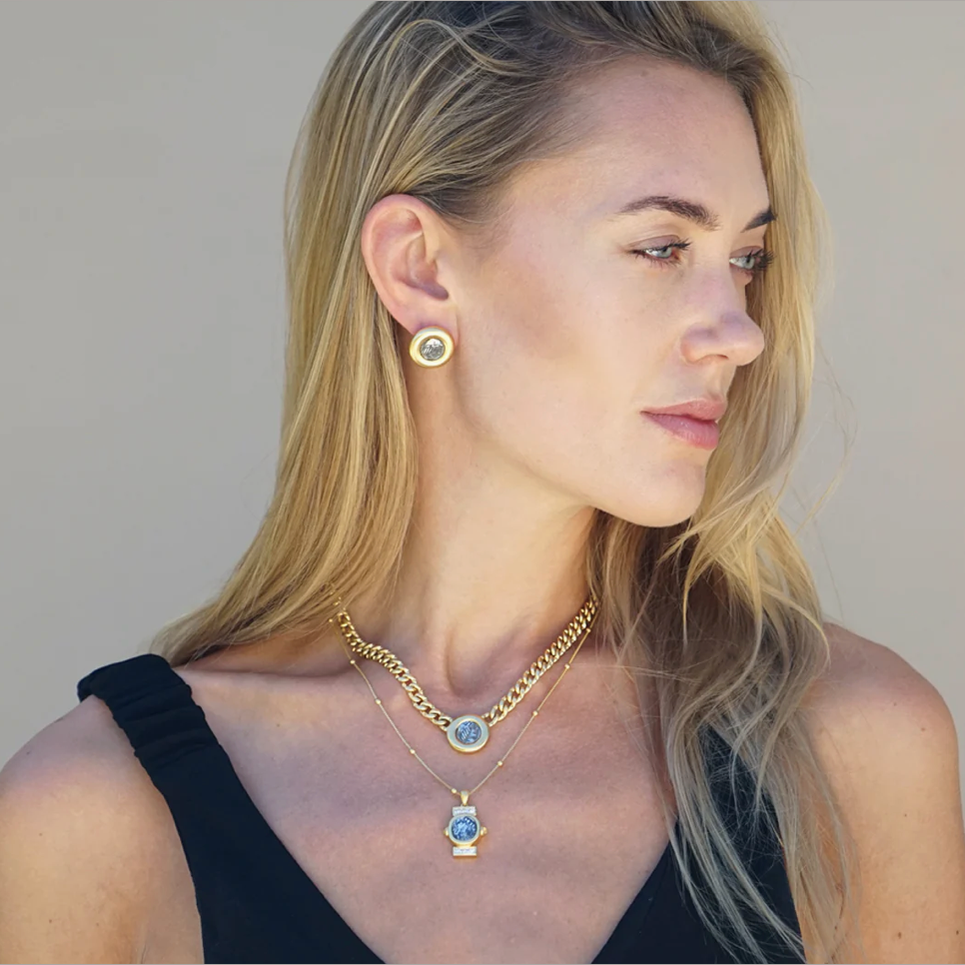 TAT2 Design - Gold Olena Coin Necklace