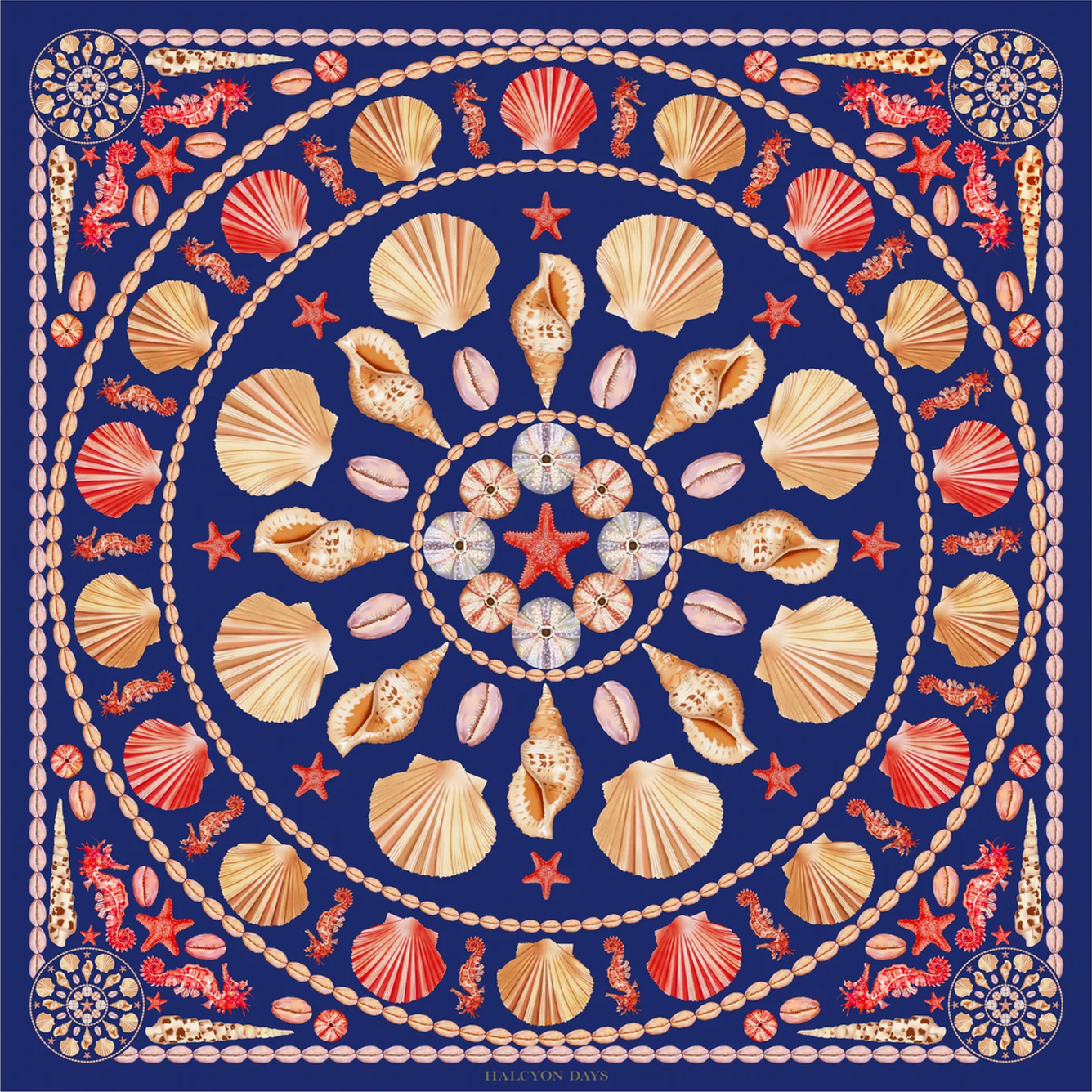 Halcyon Days Silk MIni Scarf - Shells