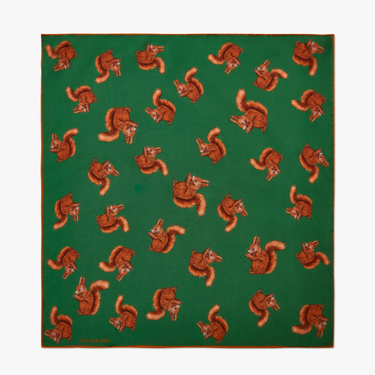 Halcyon Days Silk Mini Scarf - Woodland Wildlife (Squirrel)
