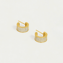 Load image into Gallery viewer, Dean Davidson - Petit Pave Thick Huggie Hoops

