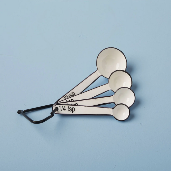Be Home - Harlow Measuring Spoons (White w/ Black Trim)