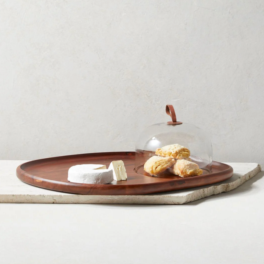 Be Home - Talo Acacia Cheese Cloche, Walnut