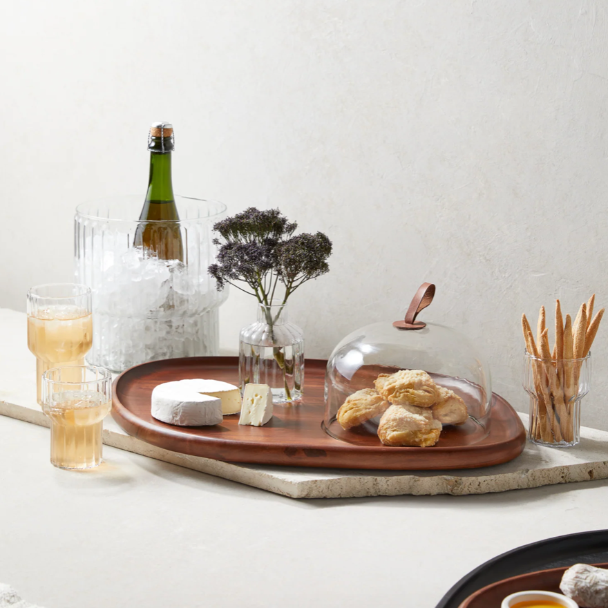 Be Home - Talo Acacia Cheese Cloche, Walnut
