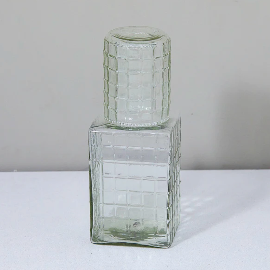 Be Home - Ruffle Glass Bedside Carafe & Tumbler Set