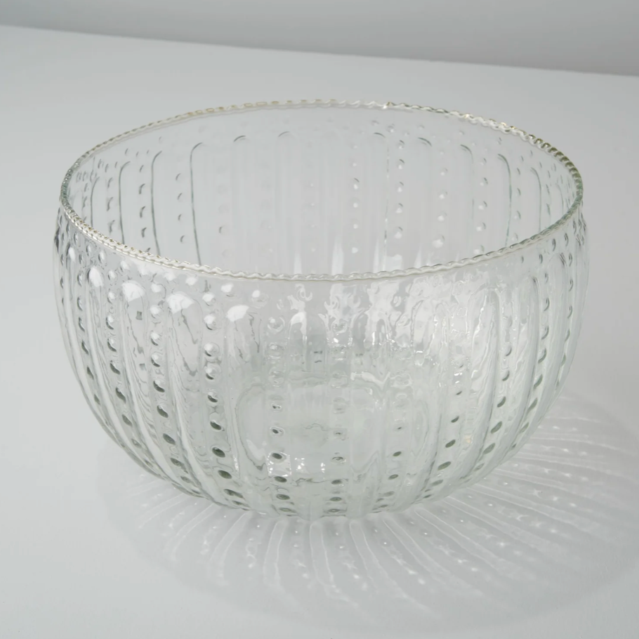 Be Home - Ruffle Glass Lines Large Bowl