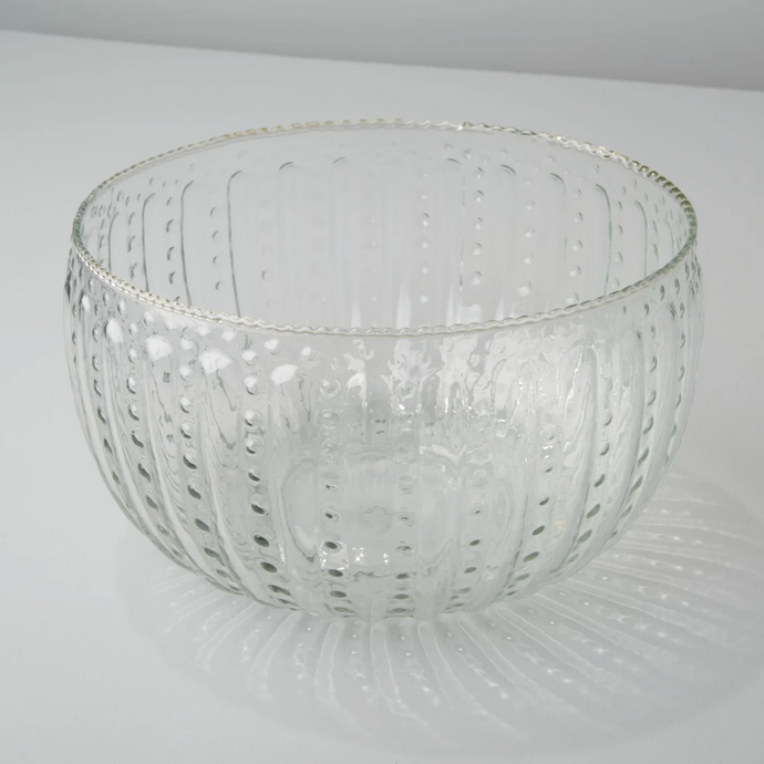 Be Home - Ruffle Glass Lines Large Bowl