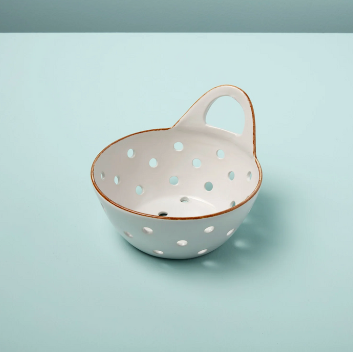 Be Home - Yara Stoneware Colander Basket with Handle