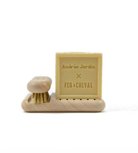 Load image into Gallery viewer, Be Home - Andree Jardin Coffret TRADITION beech AJ x FAC (Beech Soap Dish, Nail Brush &amp; 300g Vegetal Soap Boxed Set)
